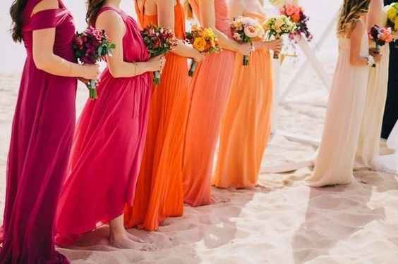 damas com as cores do por do sol
