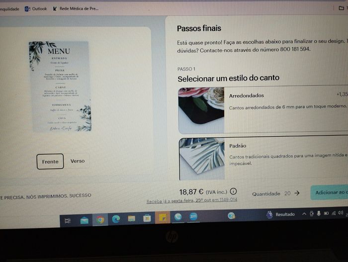 Menu de casamento 2