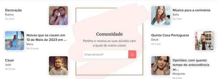 Qual o fórum onde passas mais tempo aqui em Casamentos.pt? - 2