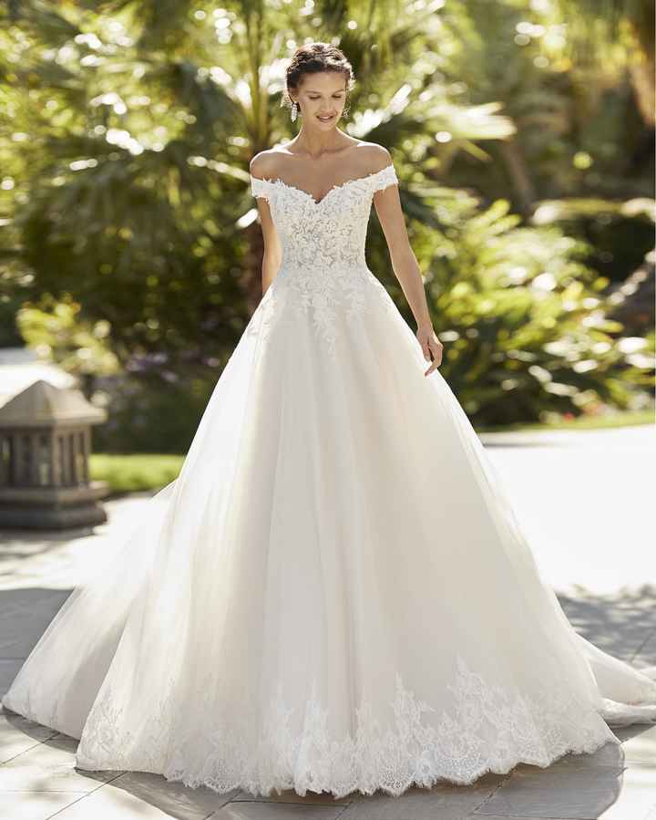 O decote do meu vestido é___ - 1