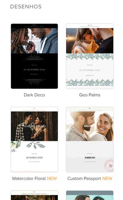 Novos desenhos gratuitos para o teu site de casamento! Descobre aqui 😄 3