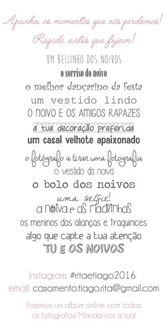 "Menu"... de fotografias!