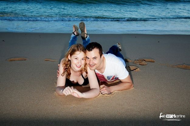 Nós na praia