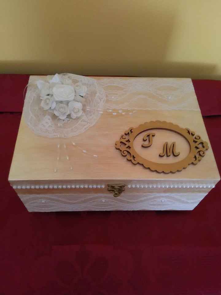 Caixa Baú para Mensagens aos Noivos - Fechada