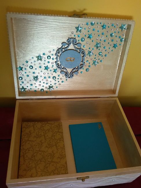 Caixa Aberta + envelopes e cartões