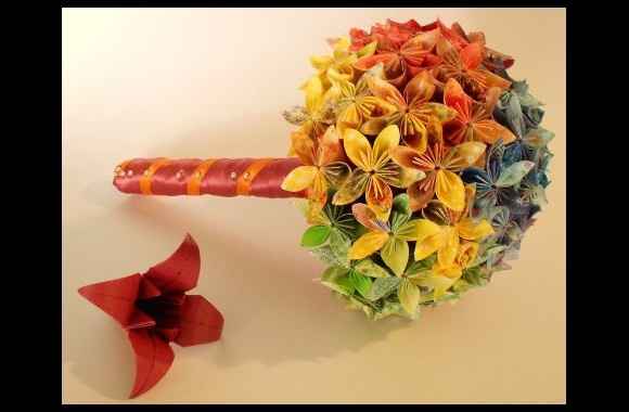bouquet em origami