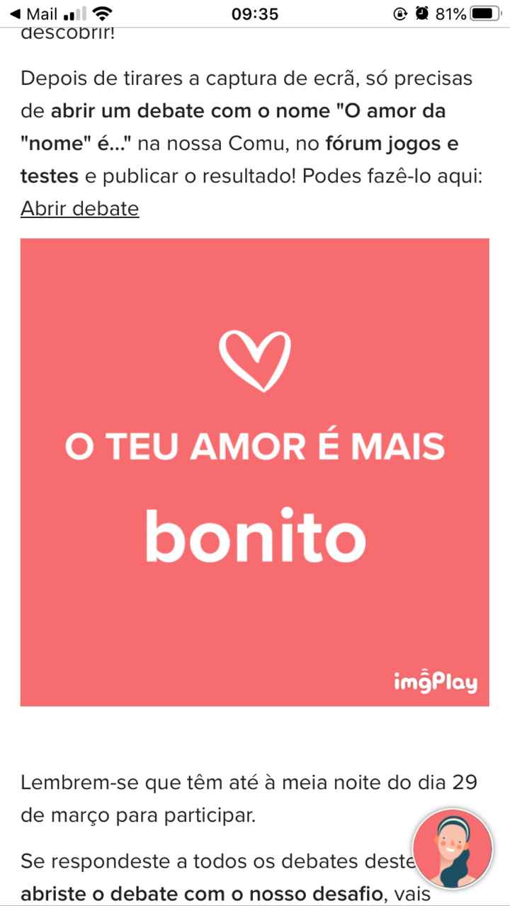 o amor da Patrícia é - 1