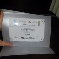 A parte de dentro com as informações principais e um pequeno cronograma da nossa historia