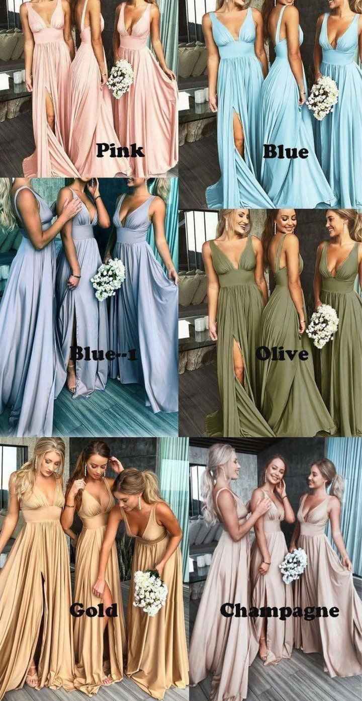 Cores para vestidos dama de honor - 1
