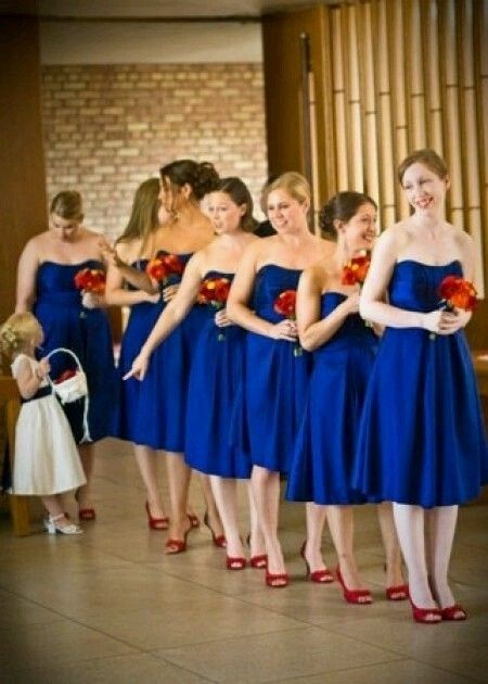 Damas de honor azul - 3