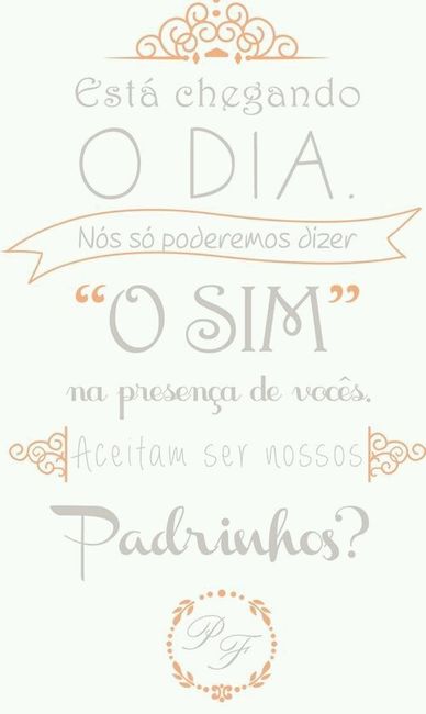 Convite aos padrinhos - 1