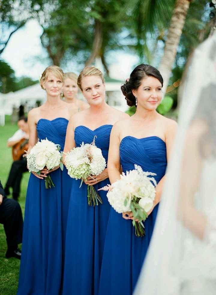 Damas de honor azul - 1
