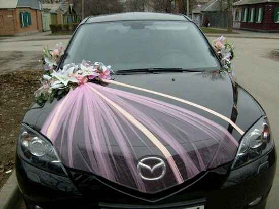 Decoração  do carro dos noivos - 1