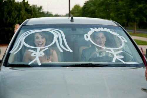 Decoração  do carro dos noivos - 6