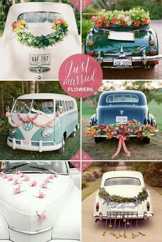 Decoração  do carro dos noivos - 10