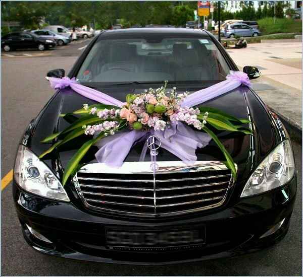 Decoração  do carro dos noivos - 23