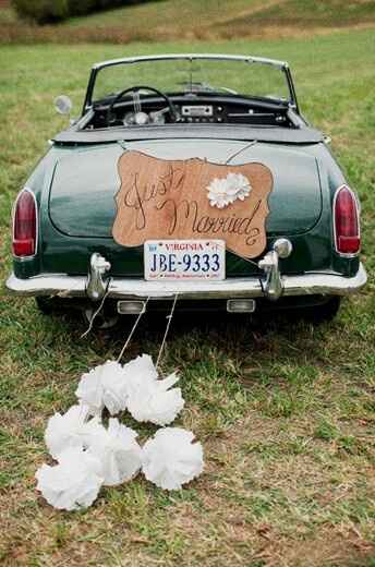Decoração  do carro dos noivos - 25