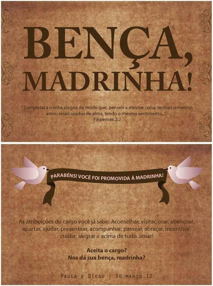 Convites para os padrinhos - 1