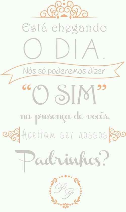 Convite aos padrinhos - 1