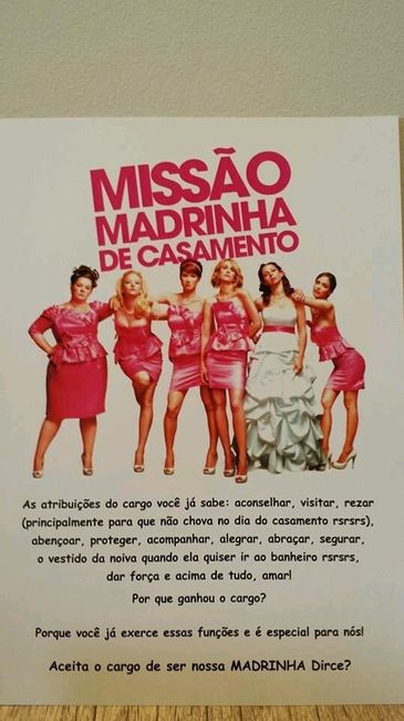 Fase conclusão dos convites dos padrinhos e madrinhas - 15