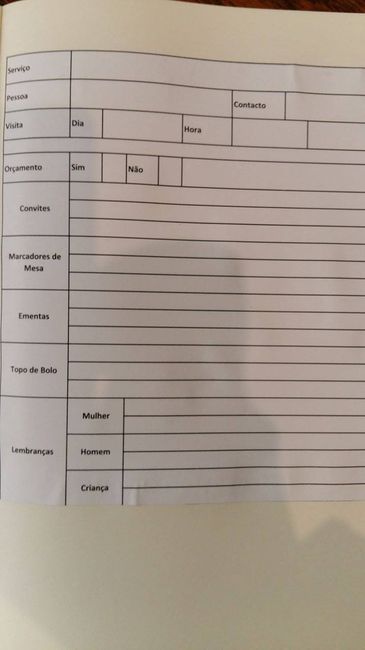 agenda de casamento