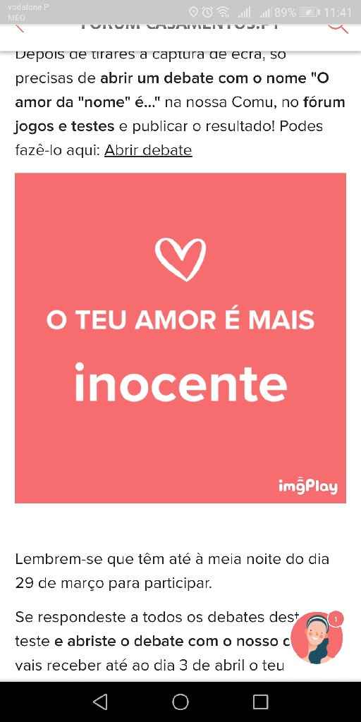 o amor da "nome" é... - 1