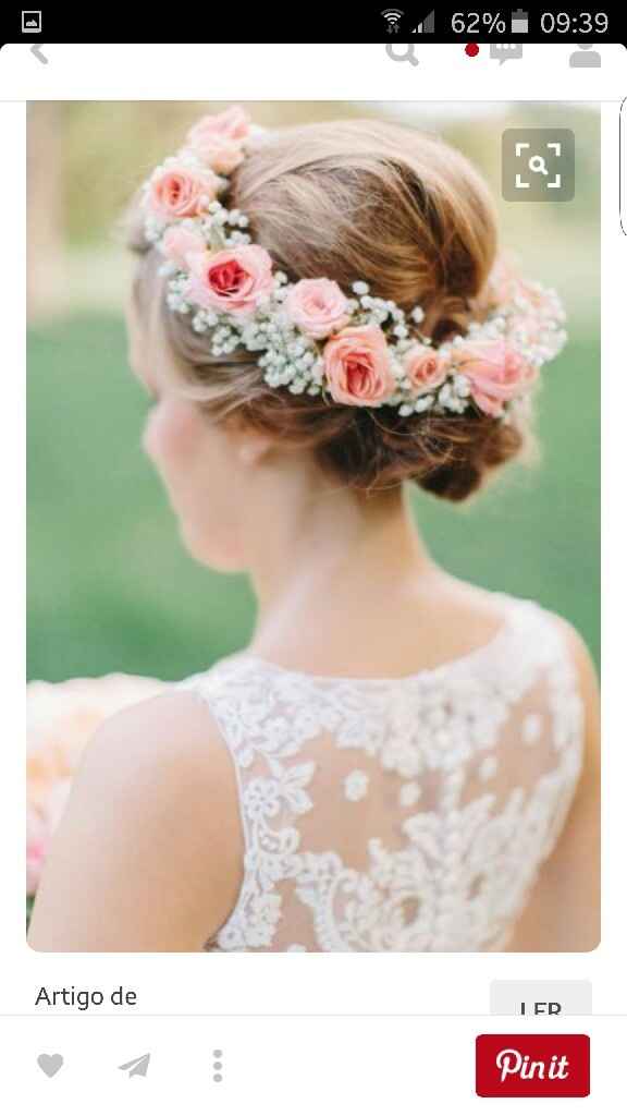 Véu / coroa de flores / tiara - 1