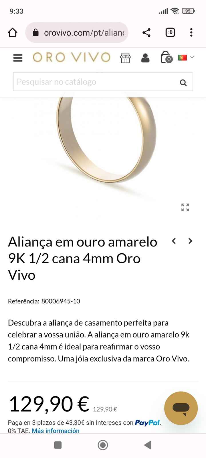 Preço alianças - 1