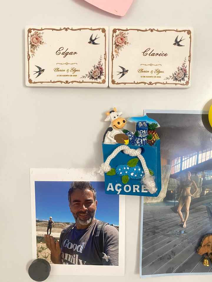 Nossos imanes no frigorífico 