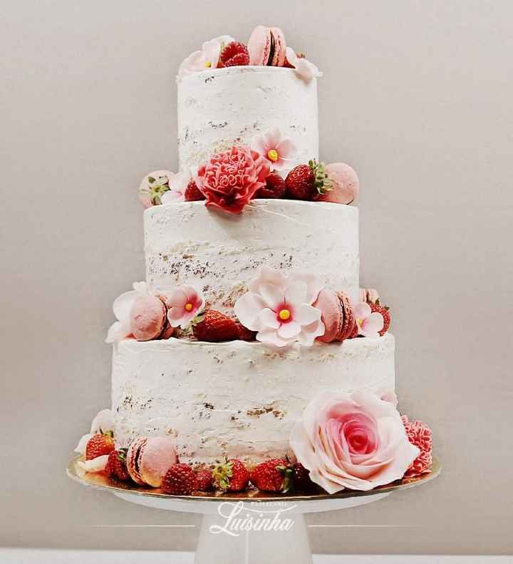 Naked Cake em tons rosa - 1