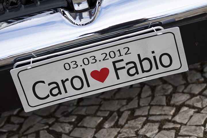 Decoração do carro dos noivos - 7