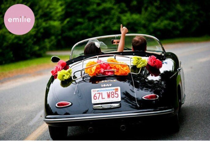 Decoração do carro dos noivos 5