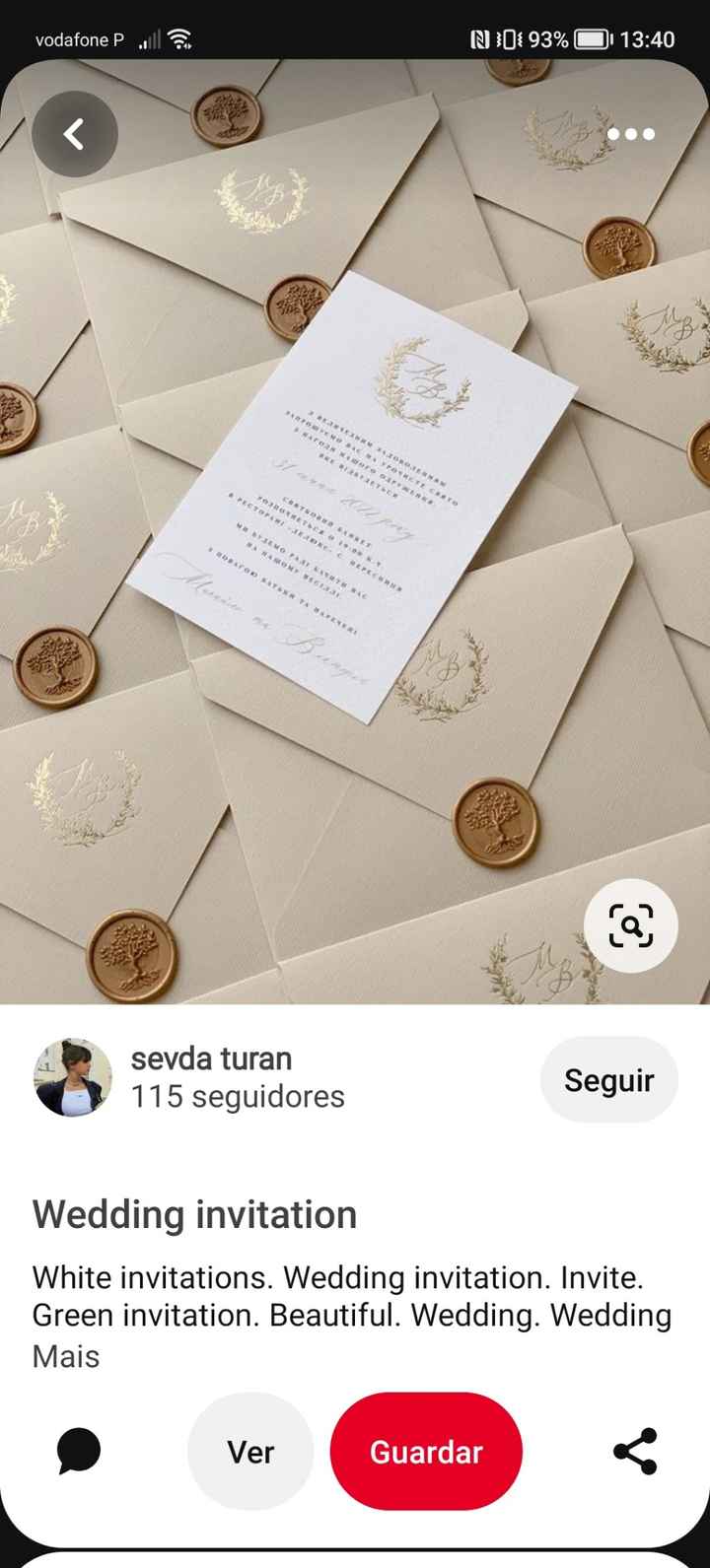Convites de casamento que nos inspiramos - 1