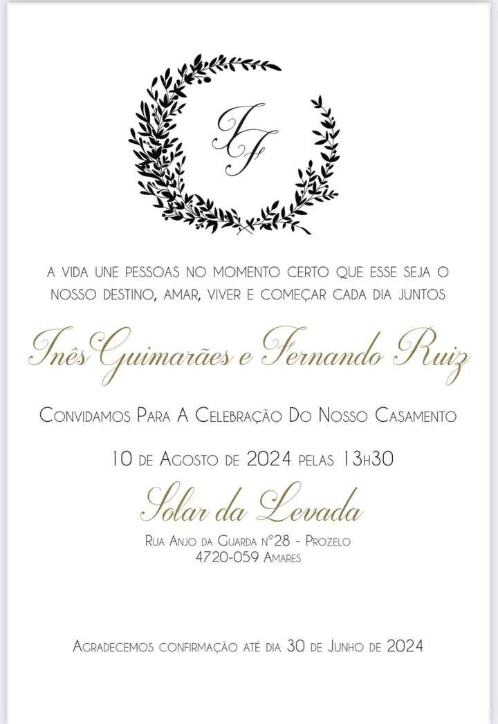 Projeto dos convites de casamento - 1