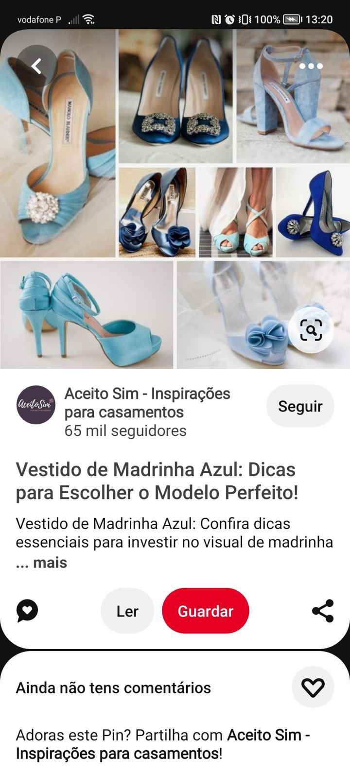 💙🌈 inspirações para casamento tons azul sapatos - 1