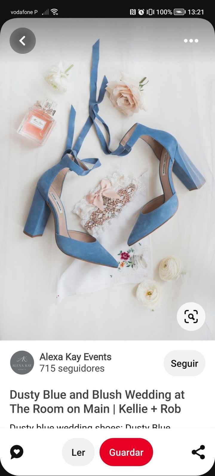 💙🌈 inspirações para casamento tons azul sapatos - 6