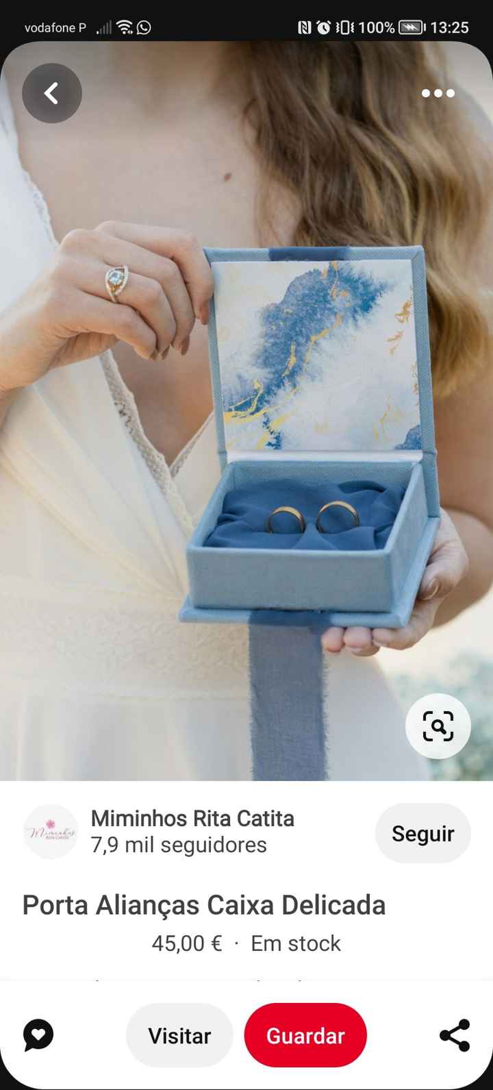 💙🌈casamento azul -porta alianças - 1