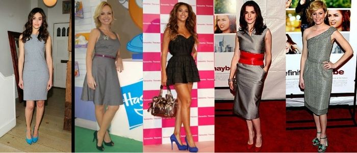 Contraste sapato com cinza (cores fortes)