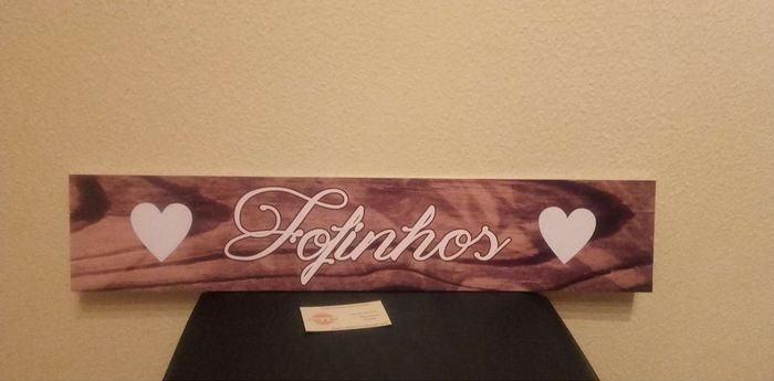 Moldura de photoboth e placa - 2