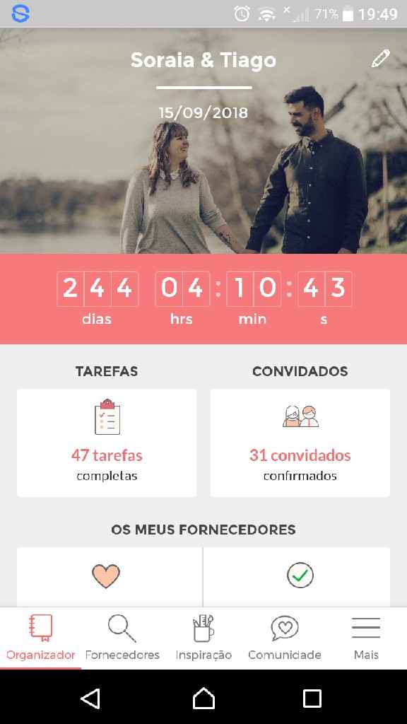  a 244 dias do casamento... - 1
