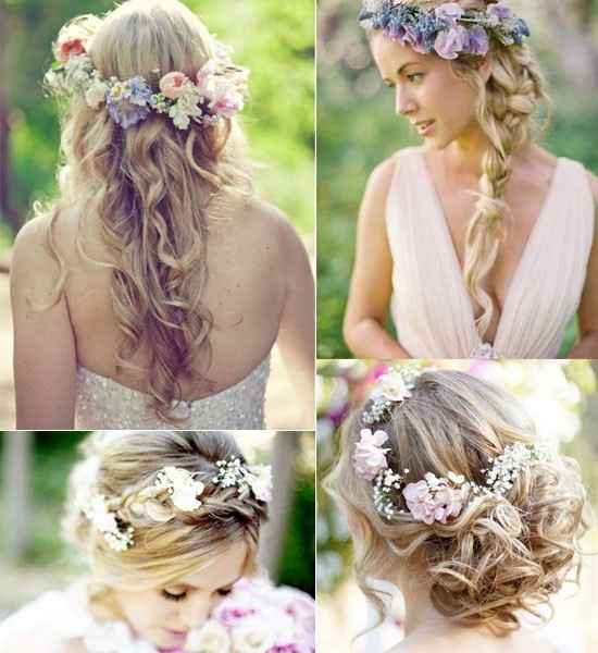 Wedding flowers hairstyle