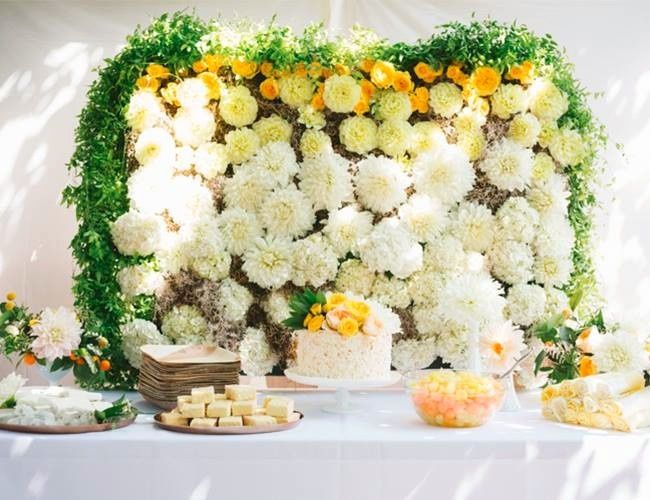 para quem tiver jardim, uma parede de flores