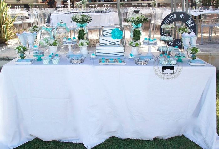 azul e branco
