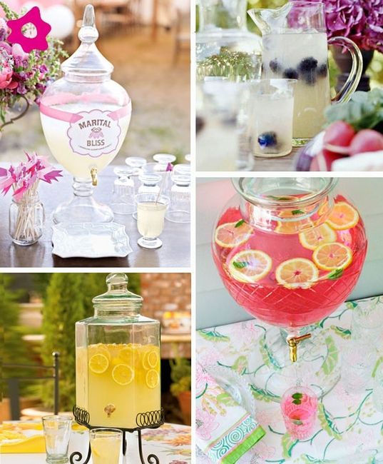 bebidas em recepientes bonitos