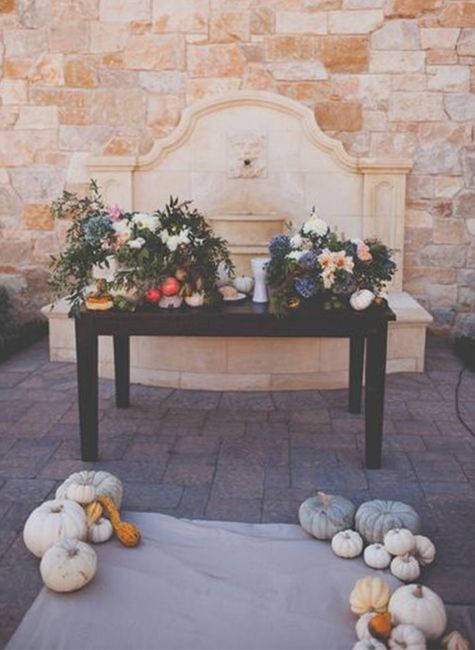 decoração com abóboras
