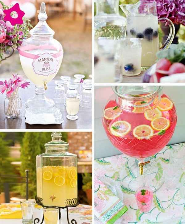 bebidas em recepientes bonitos