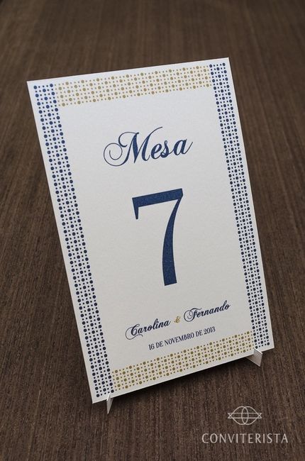 Numeração das mesas 2