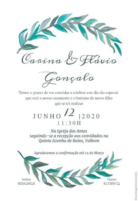 Convites de casamento - 1