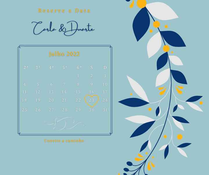 "Save The Date" para 2022 - Check! - 1
