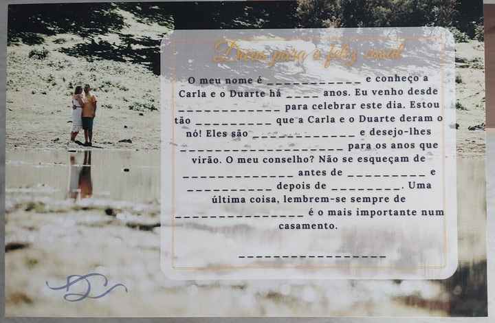 Contagem Decrescente: Faltam 3 dias! – “dicas para o Feliz Casal” & Cartão de Agradecimento (sinalét